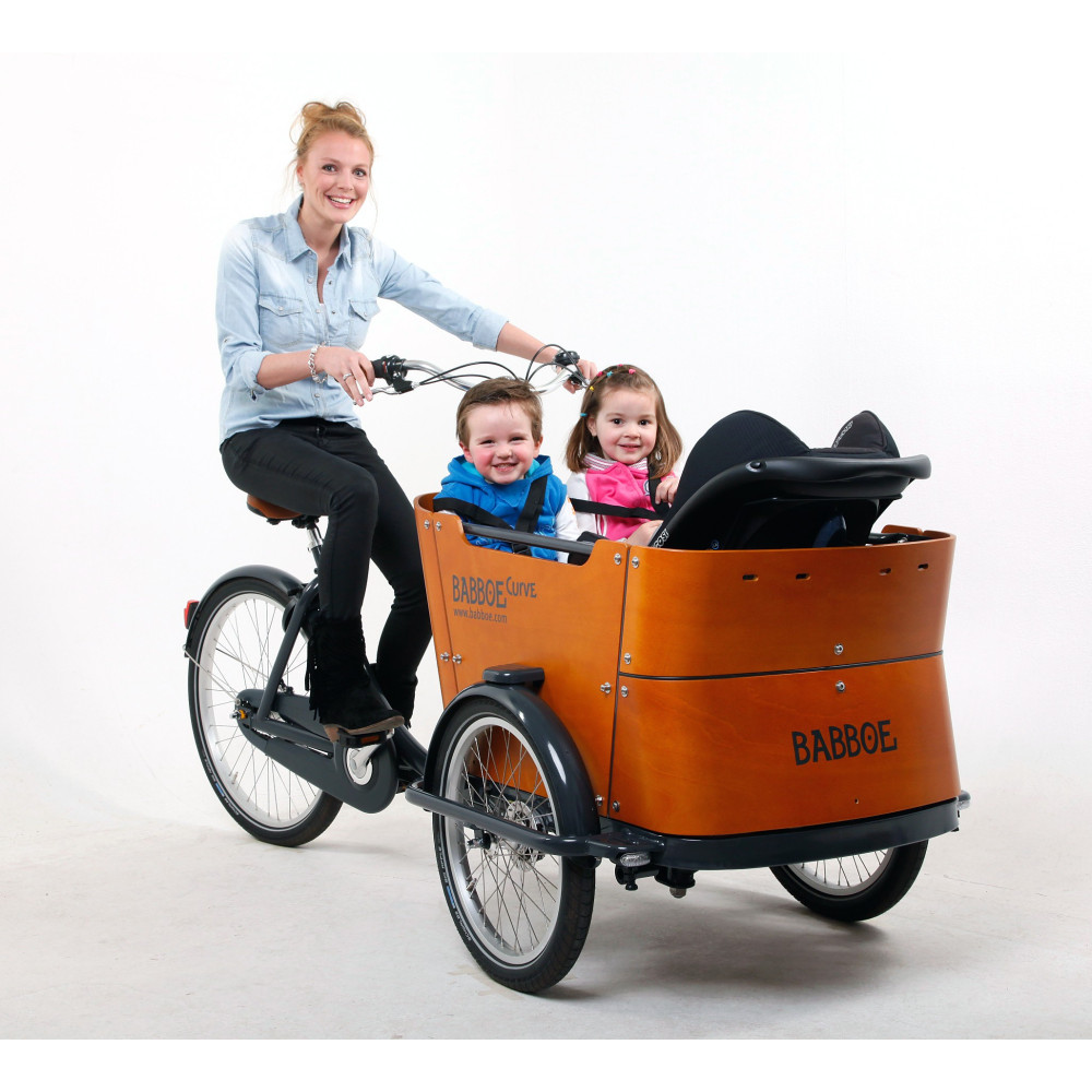 Vélo électrique Babboe Curve Mountain eCargo triporteur - moteur central Yamaha