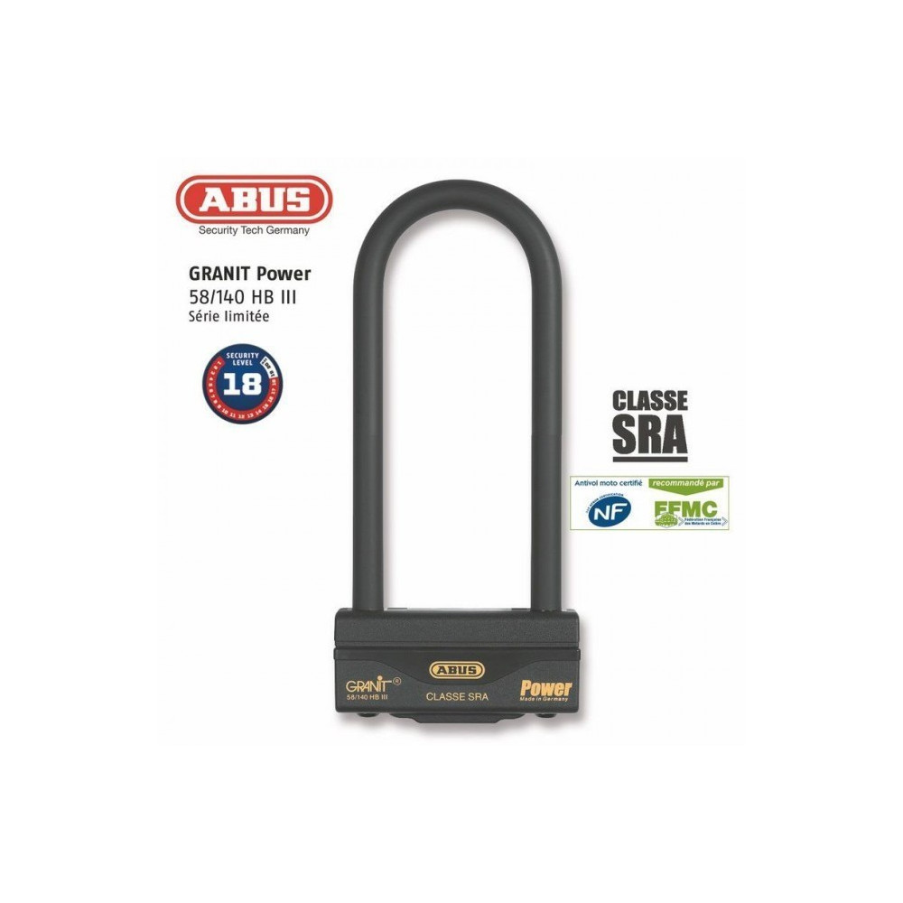 Antivol U ABUS GRANIT Power 58 SL • Classe SRA