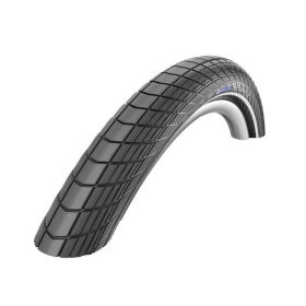 PNEU SCHWALBE BIG APPLE 20 x 2.15 RACE-GUARD HS430 LITESKIN RIGIDE NOIR AVEC RÉFLÉCHISSANT 55-406 ÉQUIPEMENT VÉLO