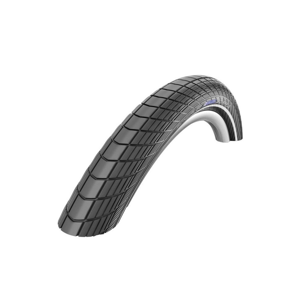 PNEU SCHWALBE BIG APPLE 20 x 2.15 RACE-GUARD HS430 LITESKIN RIGIDE NOIR AVEC RÉFLÉCHISSANT 55-406