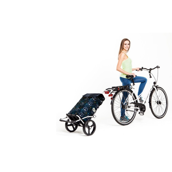 Andersen-Chariot avec sac isotherme à fixer à un vélo,noir