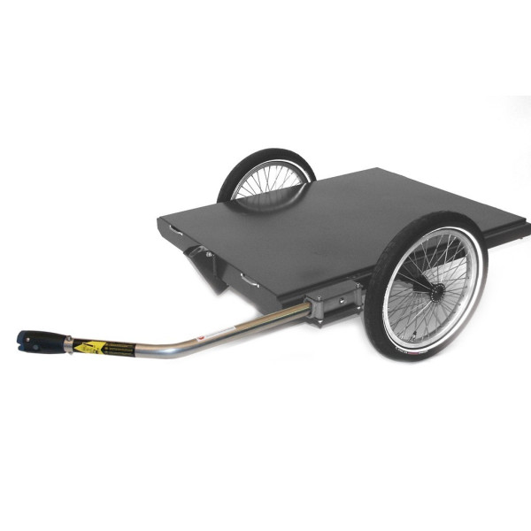 Remorque plateau pour vélo électrique ROLAND Carrie M.e fixation axe de roue arrière