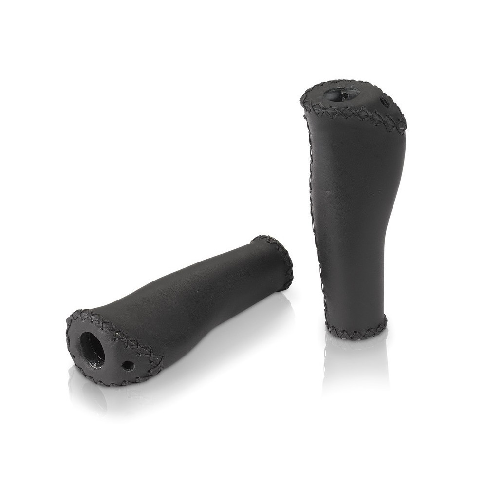 Poignées vélo électrique cuir ergonomiques XLC GR-S29 135mm noires