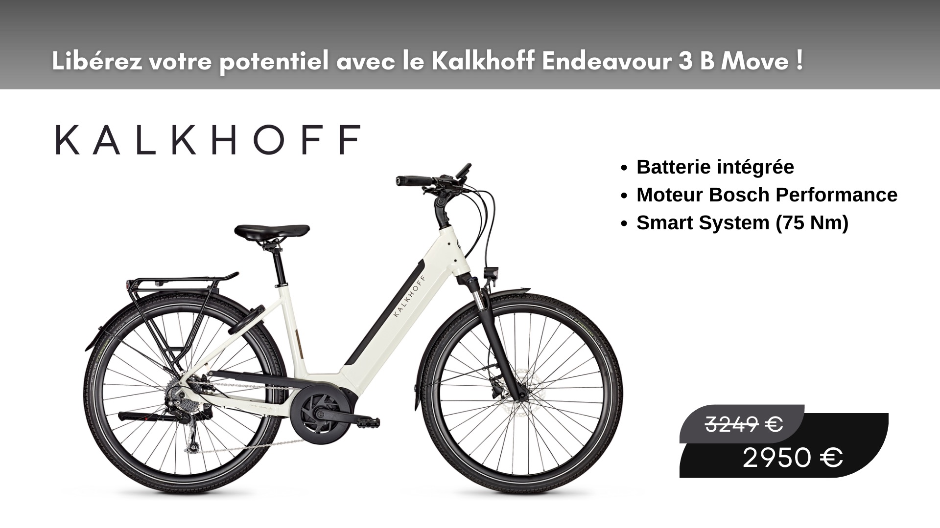 Kalkhoff  Endeavour 3 B Move - Kalkhoff soldé - A petit prix Velozen