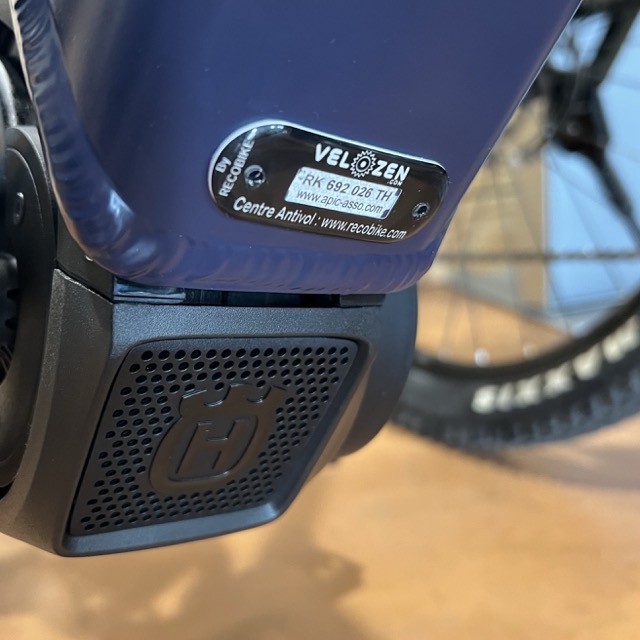 Marquage Recobike sur un VAE de la marque husqvarna