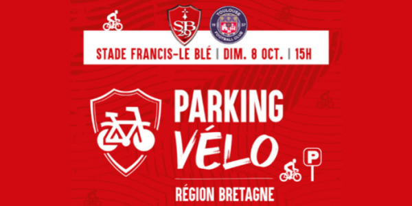 Un parking vélo mis en place au Stade Brestois pour la saison 2023/2024