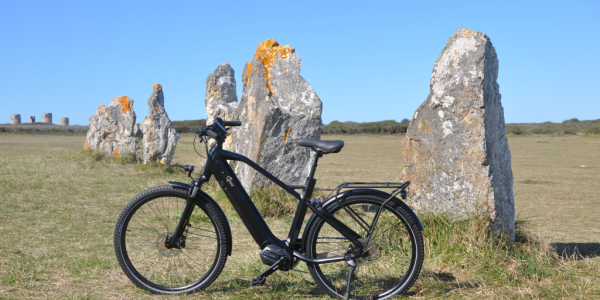 RANDO ELECTRIQUE • Face aux alignements mégalithiques de Lagatjar à Camaret-sur-